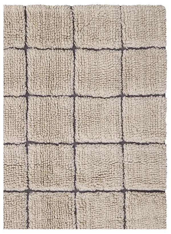 Бежова ръчно изработена вълнена пътека 80x230 cm Mosaic Sandstone – Lorena Canals