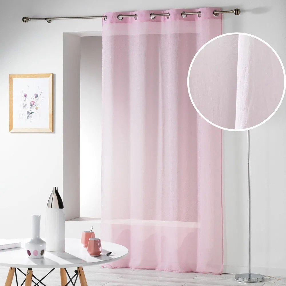 Розова завеса 140x280 cm Telma – douceur d'intérieur