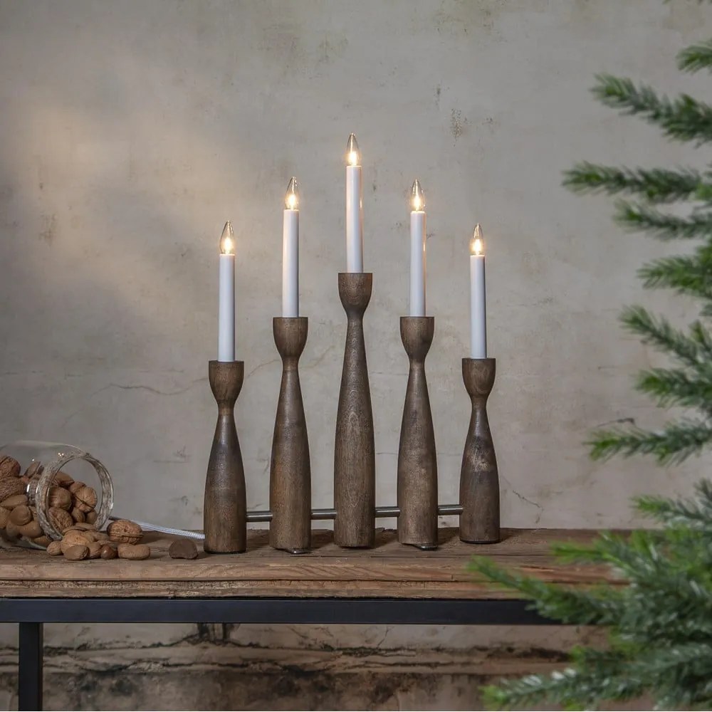 Коледна светлинна украса за контакт в тъмно естествен цвят Midja 2.0 – Star Trading