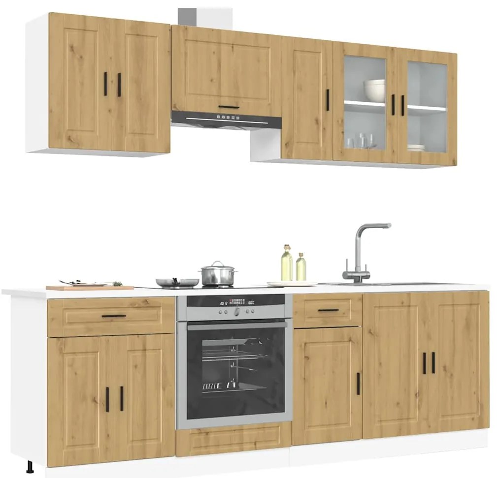 3314850 vidaXL Комплект кухненски шкафове от 8 части Kalmar, инженерно дърво