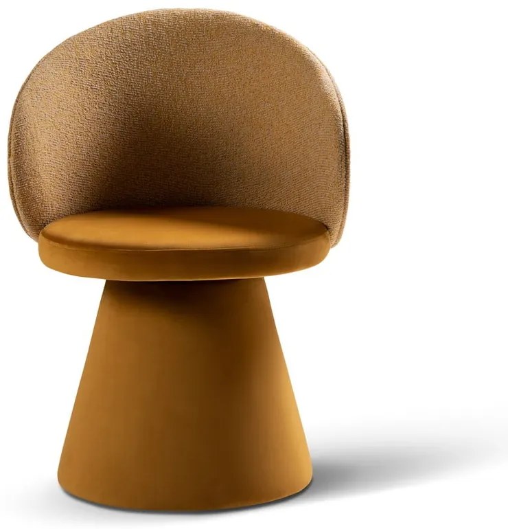 Кадифено кресло в цвят горчица Inez – Micadoni