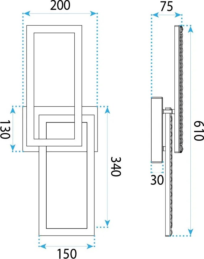Таванна лампа LED G155-C Black