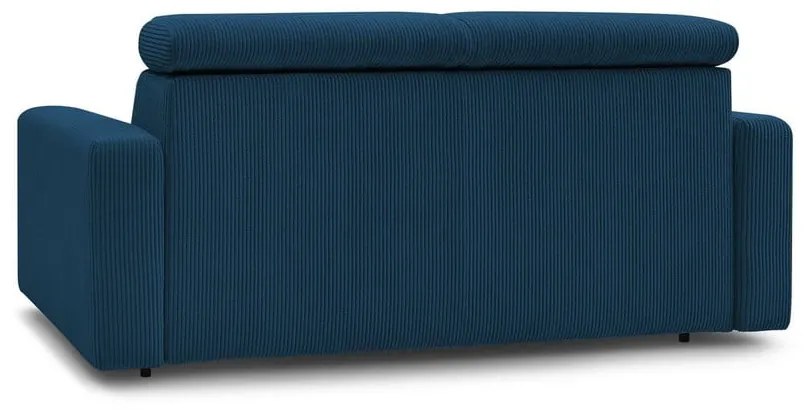 Тъмносин разтегателен диван от рипсено кадифе 195 cm Monaco – Bobochic Paris
