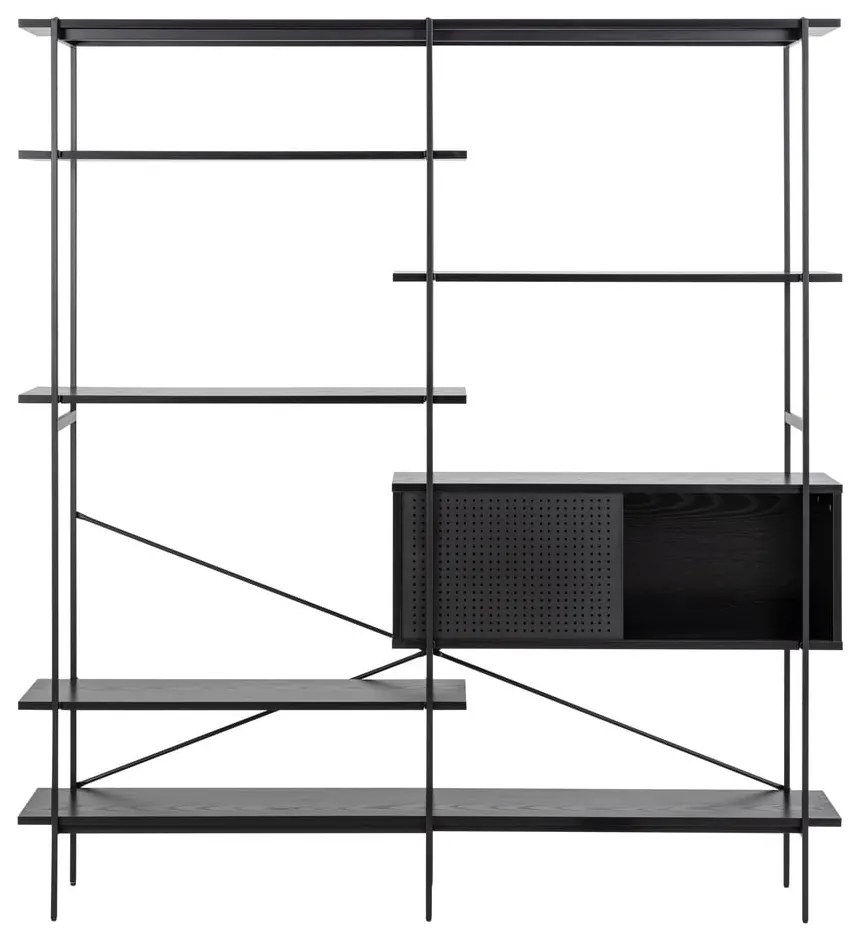 Черна библиотека 172x188x27 cm Angus – Actona