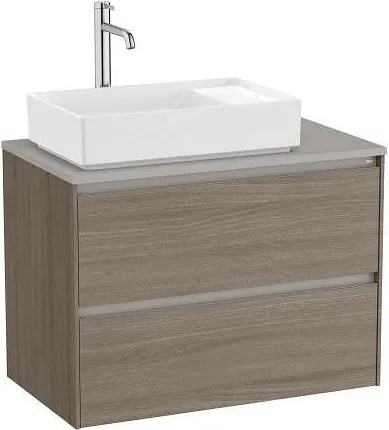 Шкаф за умивалник, Ona 800 dark elm, с две чекмеджета, ляв, без умивалник