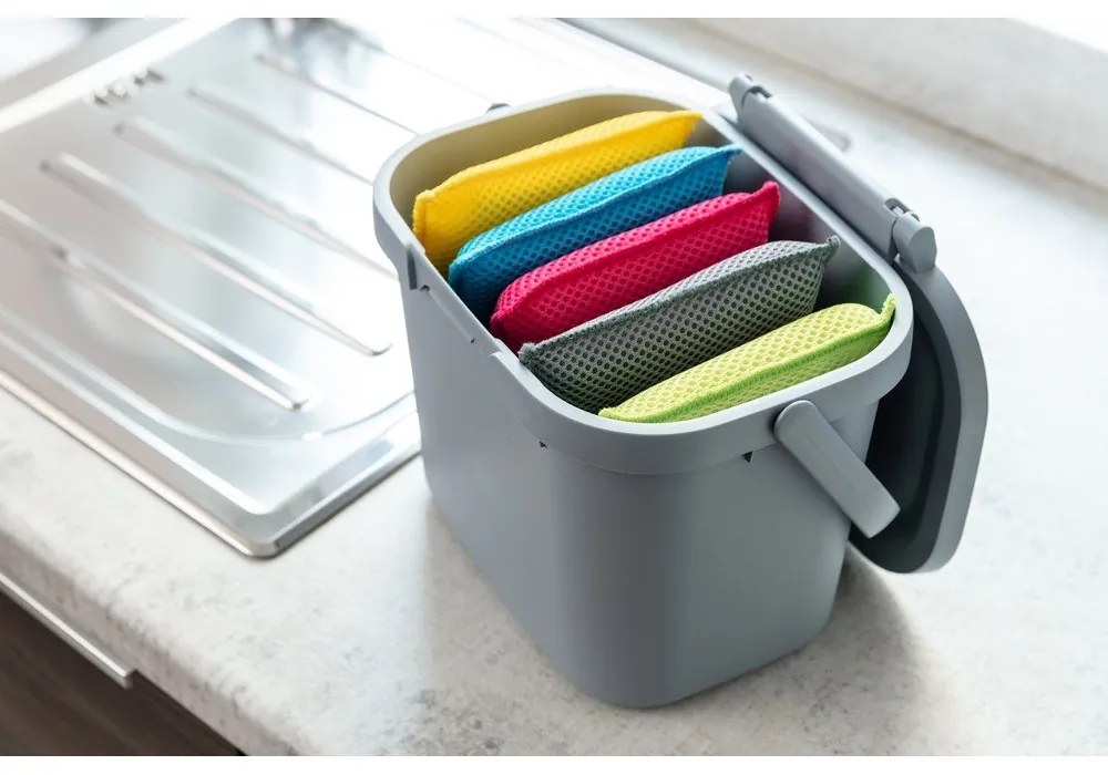 Комплект от 5 супер микрофибърни гъби за миене на съдове - Addis