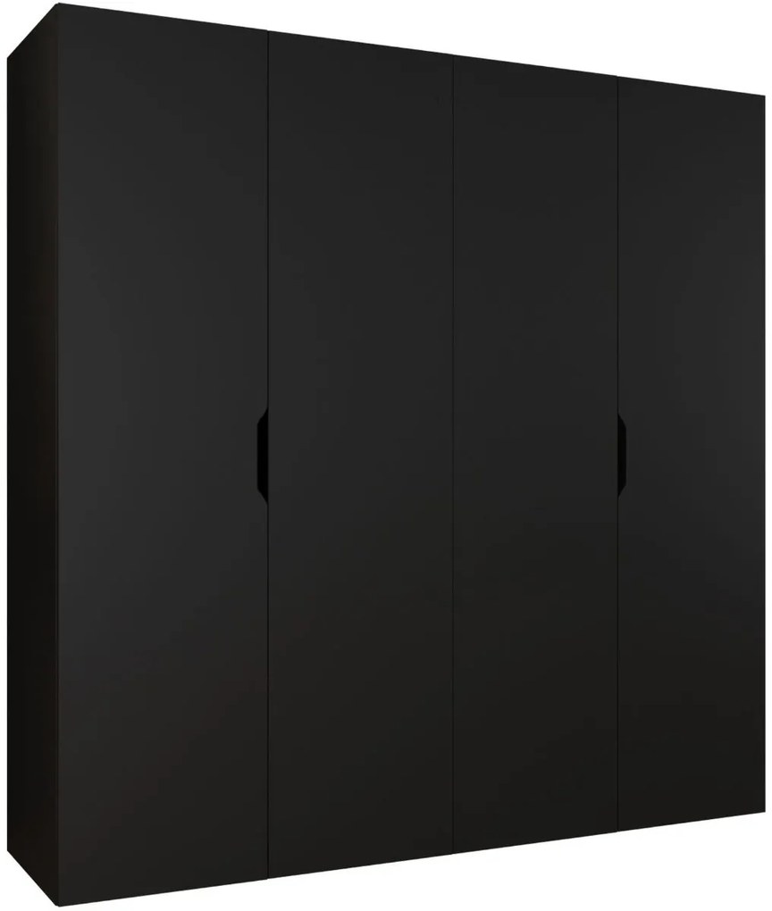 Гардероб Малага четирикрилен-Черен