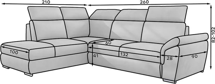 Бежов кадифен разтегателен ъглов диван с място за съхранение (десен ъгъл L форма) Loreto – ELTAP