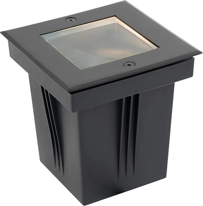 Комплект от 4 модерни наземни прожектора черни регулируеми IP65 - Oneon