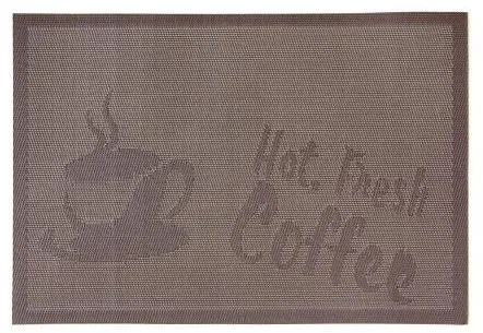 Подложка за хранене Hot Fresh Coffee 45x30см кафява (0193654) - Horecano