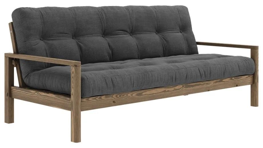 Разтегателен диван 205 cm в черно и антрацит Knob - Karup Design