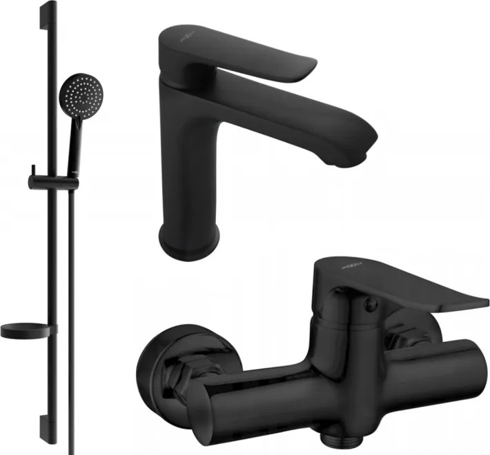 Mexen Pecos DS75 комплект за душ, черен - 72704DS75-70