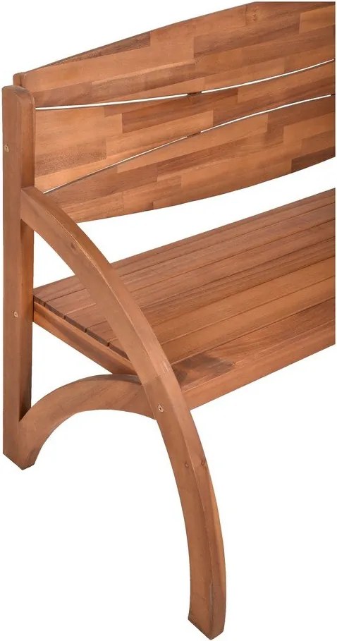 Кафява градинска пейка от масивно дърво Hadia – Garden Pleasure