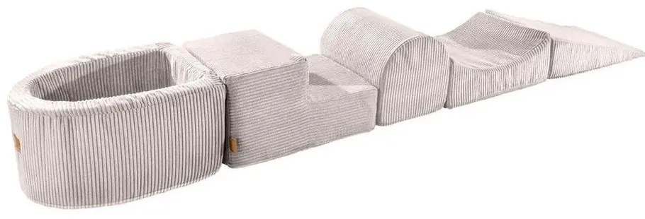 Кремава велурена катерушка от пяна 250x45x30 cm Montessori – Meowbaby