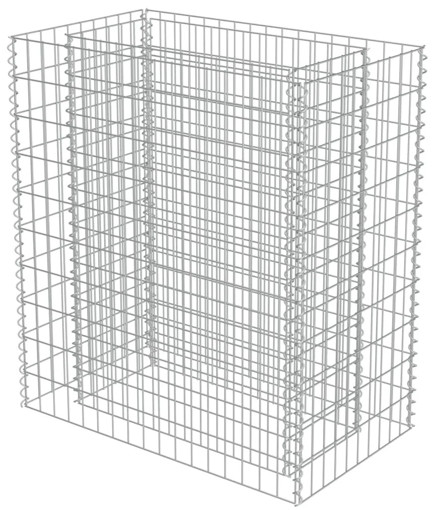 Габион повдигната леха, поцинкована стомана, 90x50x100 cм