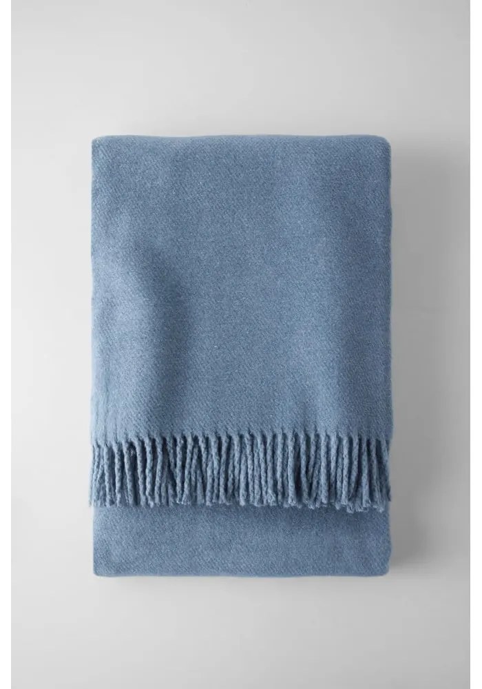 Синьо одеяло със съдържание на памук Basics, 140 x 180 cm Plain - Euromant
