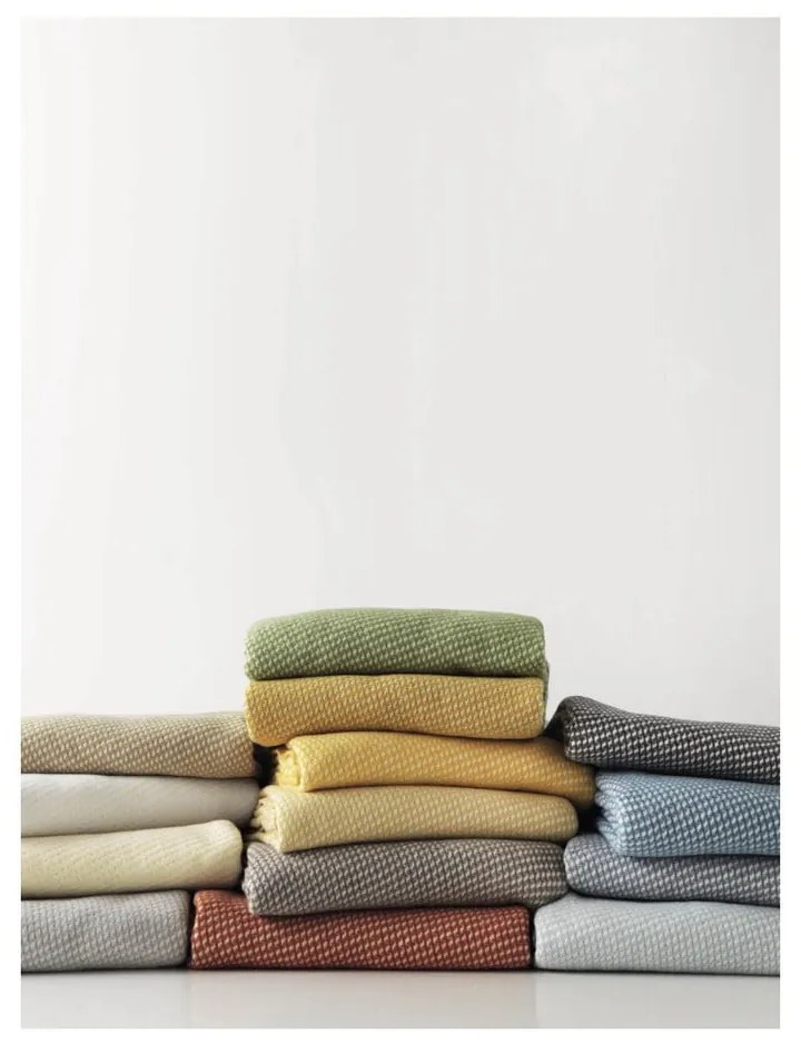 Светлосиво каре със съдържание на памук , 140 x 180 cm Ruby - Euromant