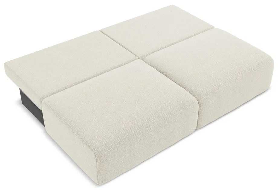 Кремав разтегателен диван с място за съхранение 216 cm Kalena – Makamii