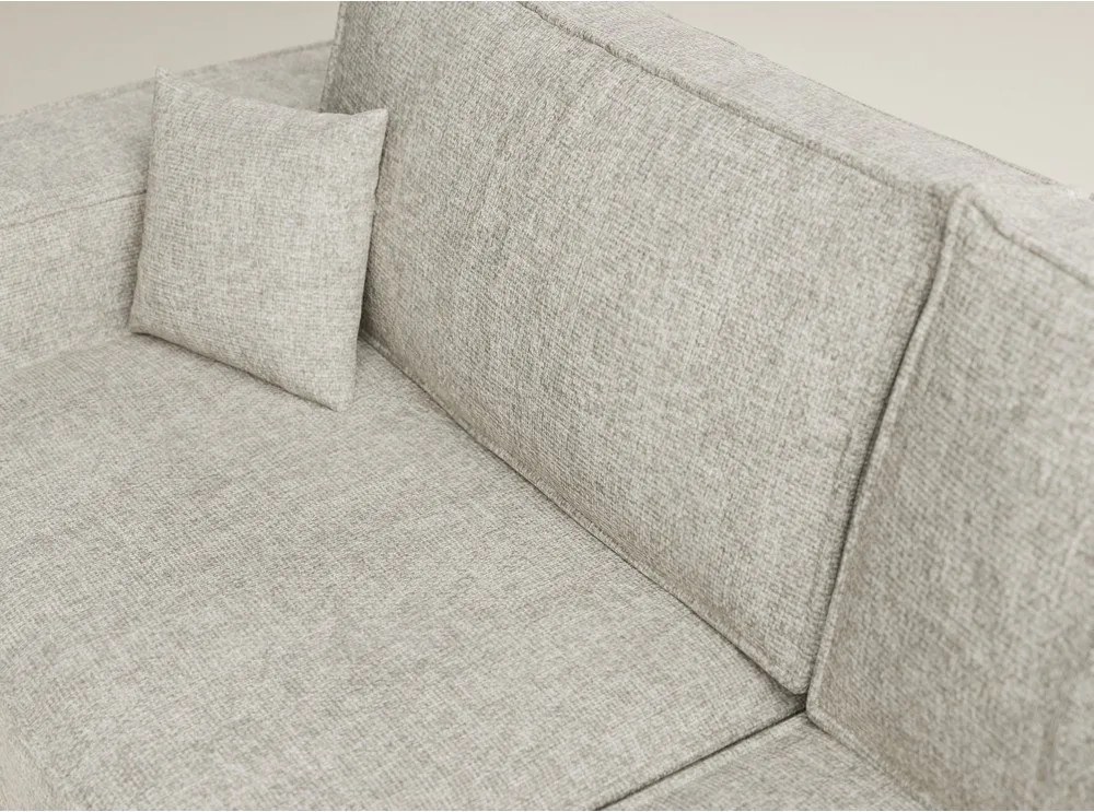 Бежов шенилов сгъваем/с място за съхранение ъглов диван (десен ъгъл/L форма) Tonga – Maison de Rêve