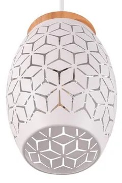 Бяла висяща лампа ø 15 cm Bidar - Trio