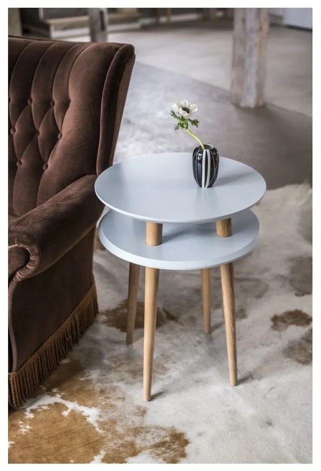 Графитно сива масичка за кафе UFO, Ø 45 cm - Ragaba