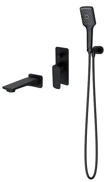 Cersanit S952-044 - комплект за вана с вградена батерия LARGA черна