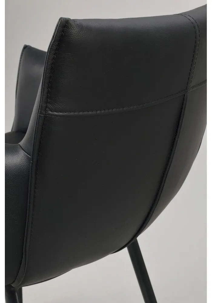 Черни тапицирани трапезни столове в комплект 2 бр. Hinckley – Rowico