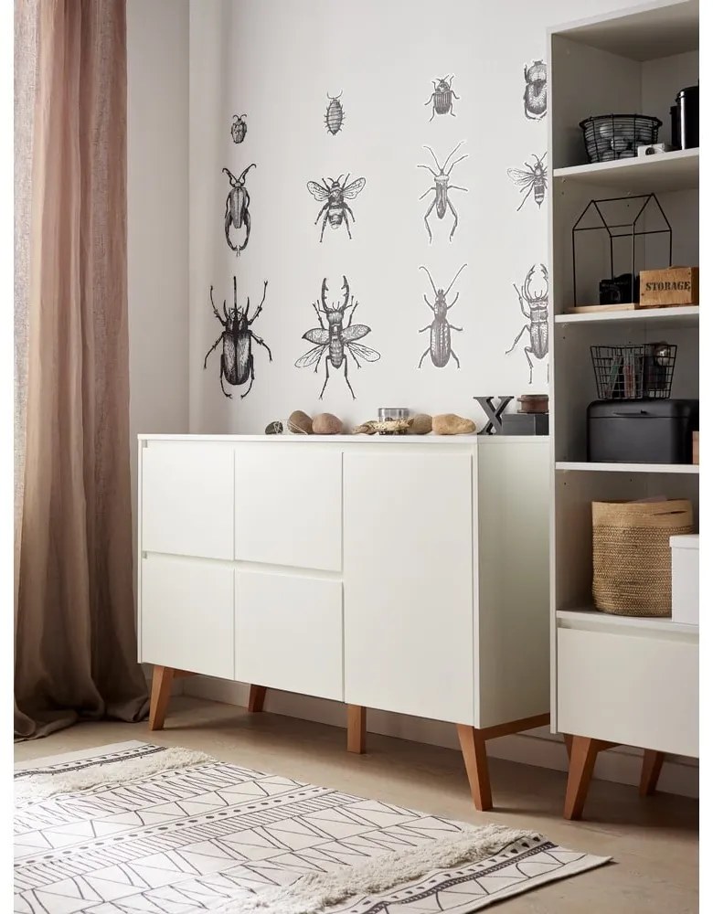 Бял детски скрин , 148 x 92 cm Swing - Pinio