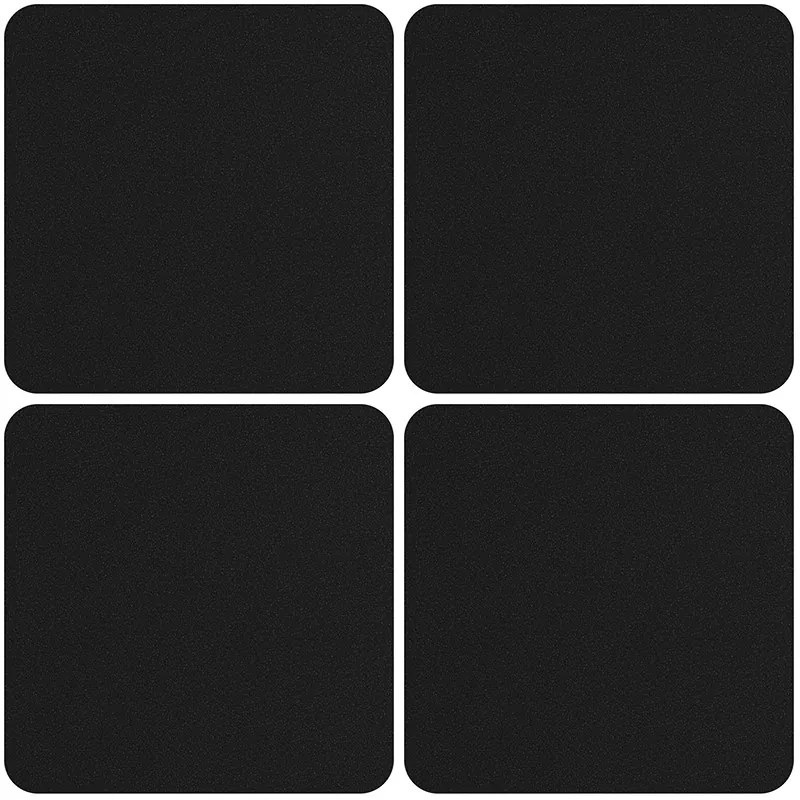 Asa - Подложки за чаши 4бр. еко кожа въглен - 78570076