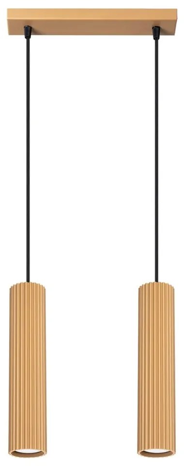 Висящо осветително тяло в златист цвят Gleam – Sollux