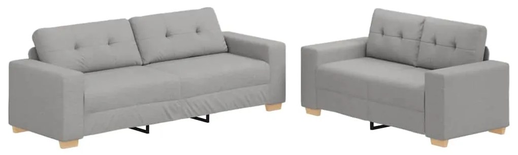 3324718 vidaXL Комплект дивани 2 pcs Сив 221 x 78 x 80 см. Тъкан