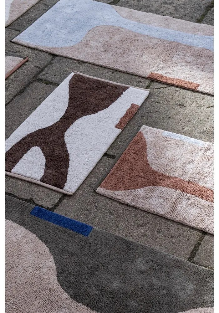 Тъмнозелен памучен килим подходящ за пране 50x80 cm Figura – Mette Ditmer Denmark