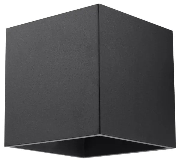 Черна стенна лампа Geo - Sollux