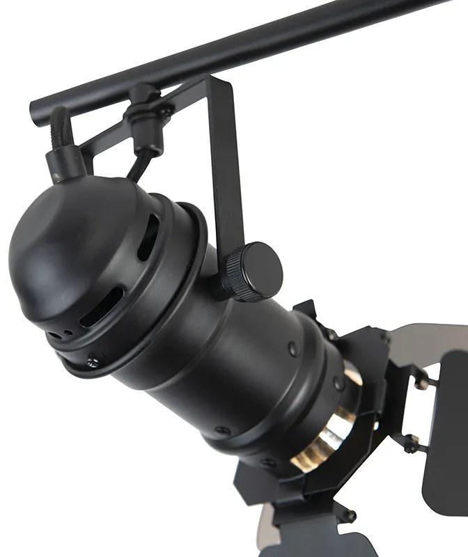 Индустриален прожектор черен 2-светлина с капаци - Movie