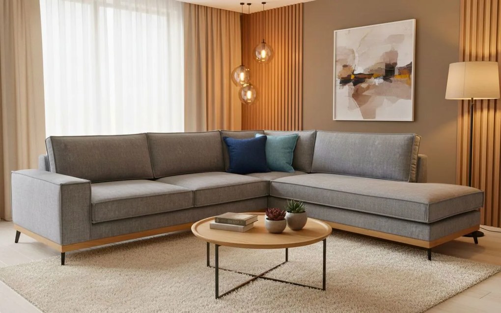 Ъглов диван Fredrik-Smoke-Right