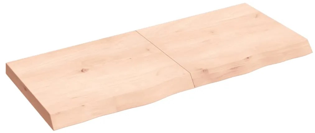 3156311 vidaXL Плот за маса, 120x50x(2-6) см, необработен масивен дъб