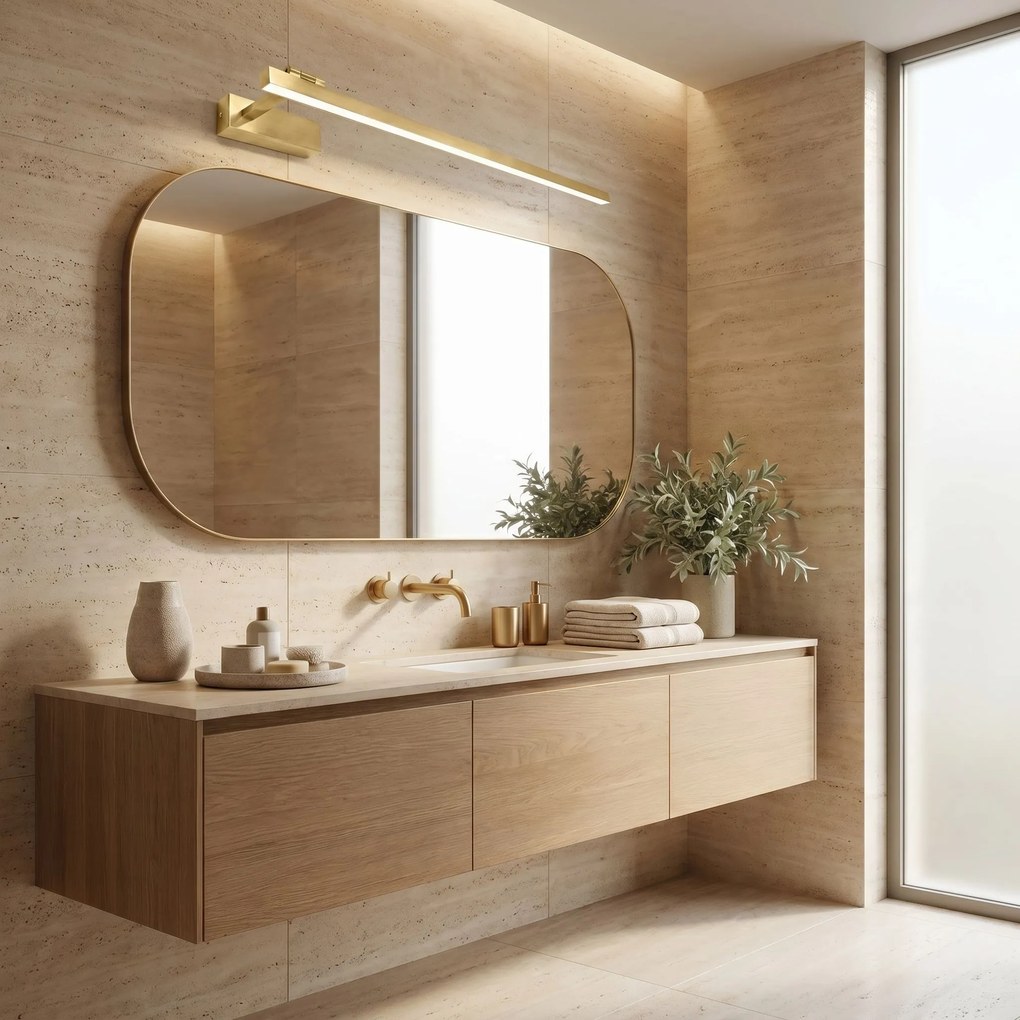 LED аплик за баня SWE033-1W 80cm BRUSH GOLD