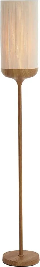Подова лампа в естествен цвят с текстилен абажур (височина 159 cm) Dania – Light &amp; Living
