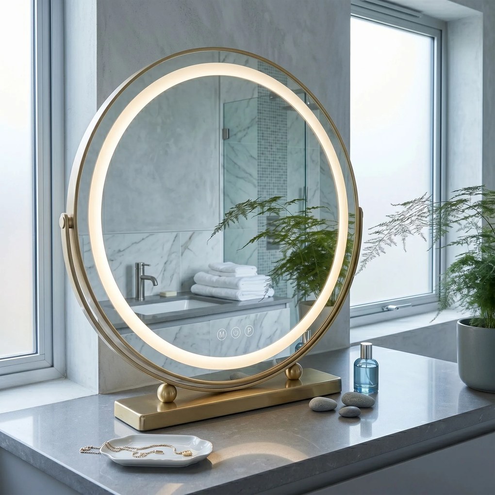 Огледало LED MAKE-UP L.Gold 50 cm