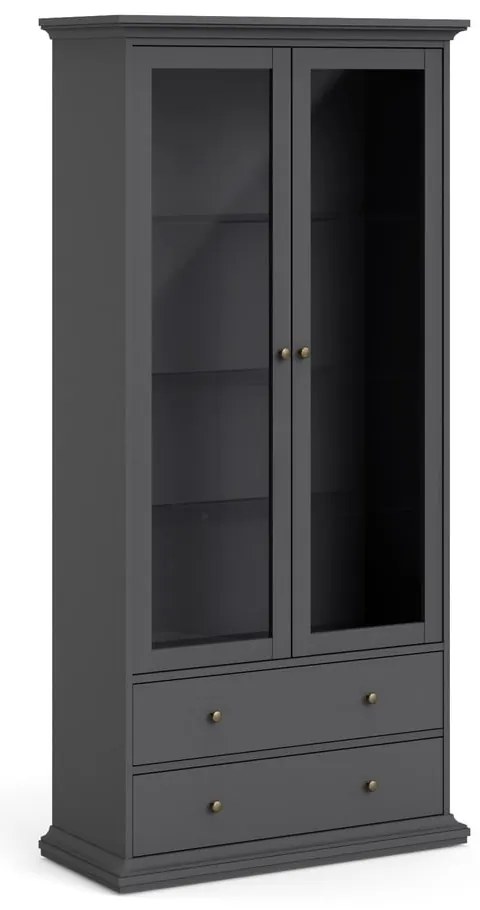 Сива витрина 96x201 cm Paris – Tvilum