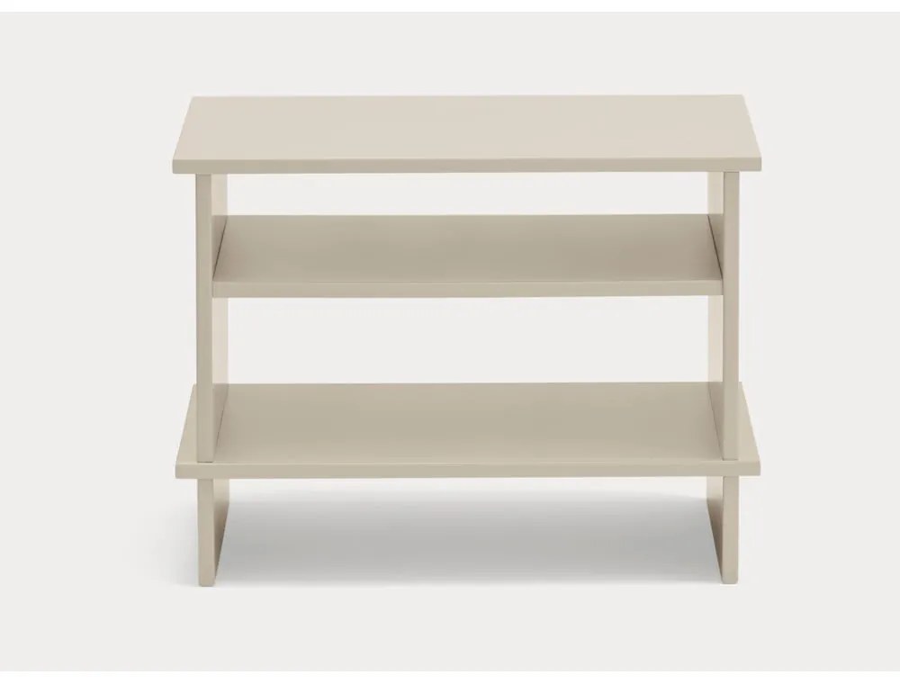 Кремаво нощно шкафче с рафтове Inari – Teulat