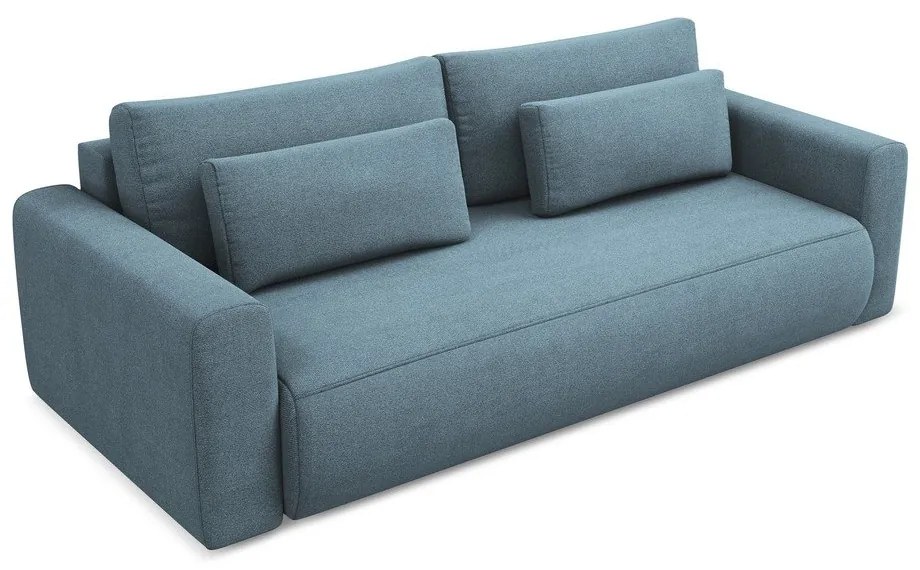 Светлосин разтегателен диван с място за съхранение 238 cm Kapua – Makamii