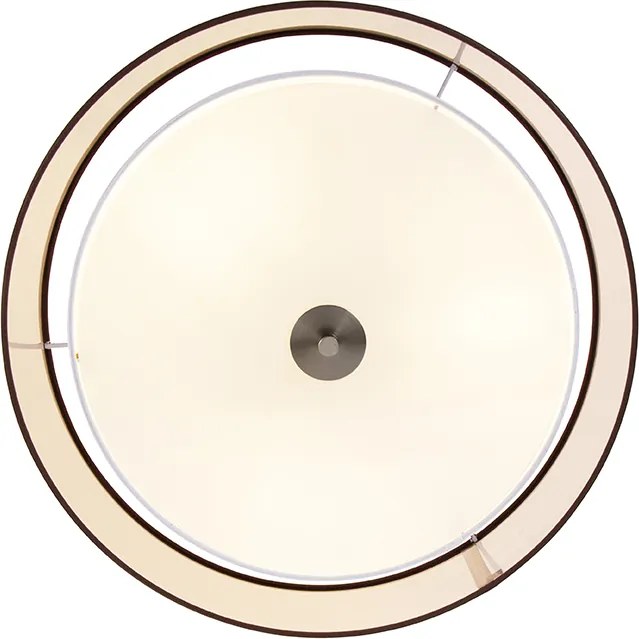 Смарт таванна лампа кафява с бяло 50 см 3 светлини вкл. 3 Wifi A60 - Drum Duo