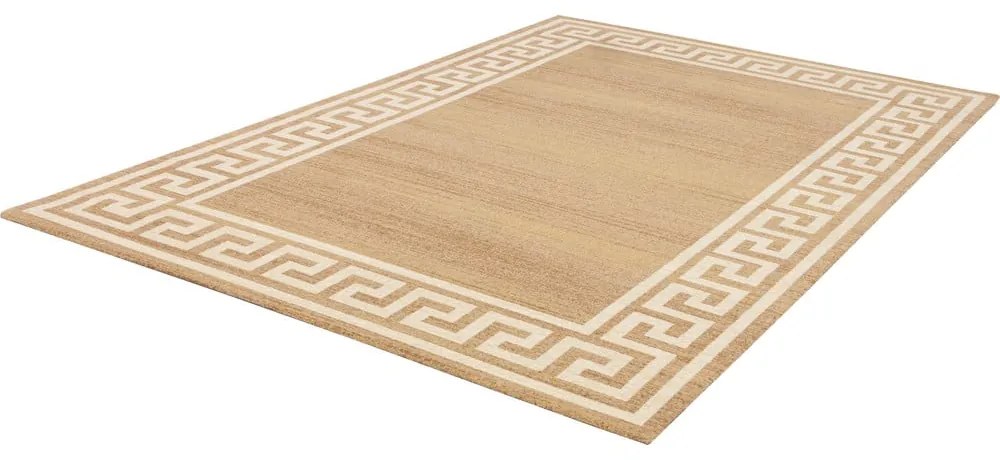 Светлокафяв вълнен килим 133x180 cm Cesar - Agnella