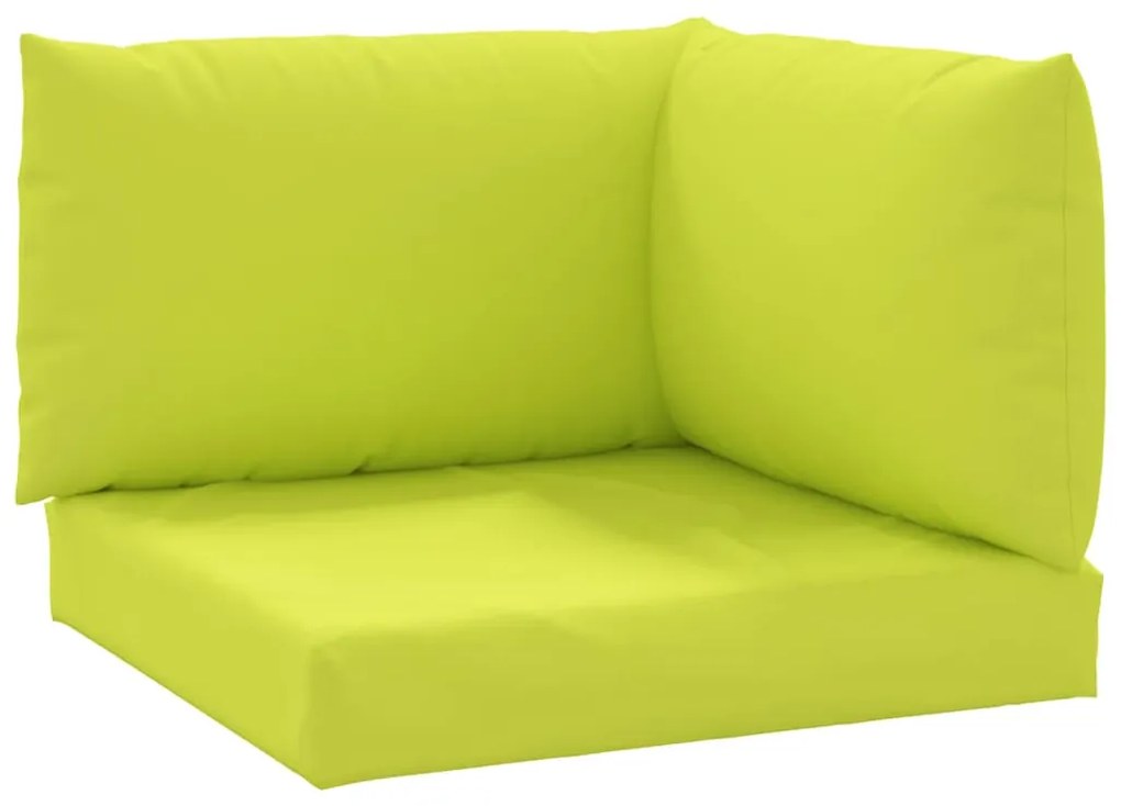 315075 vidaXL Палетни възглавници, 3 бр, яркозелени, Оксфорд плат