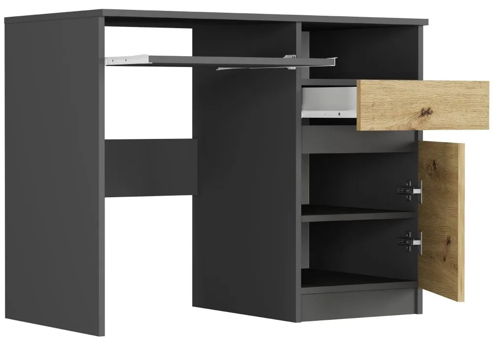 Модерно писалище с шкаф 90x50 cm - различни цветови варианти aнтрацит