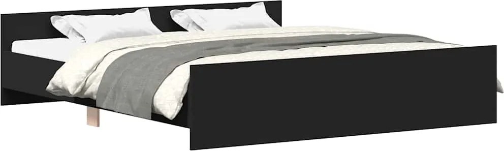 3203762 vidaXL Рамка за легло без матрак, черна, 160x200 см