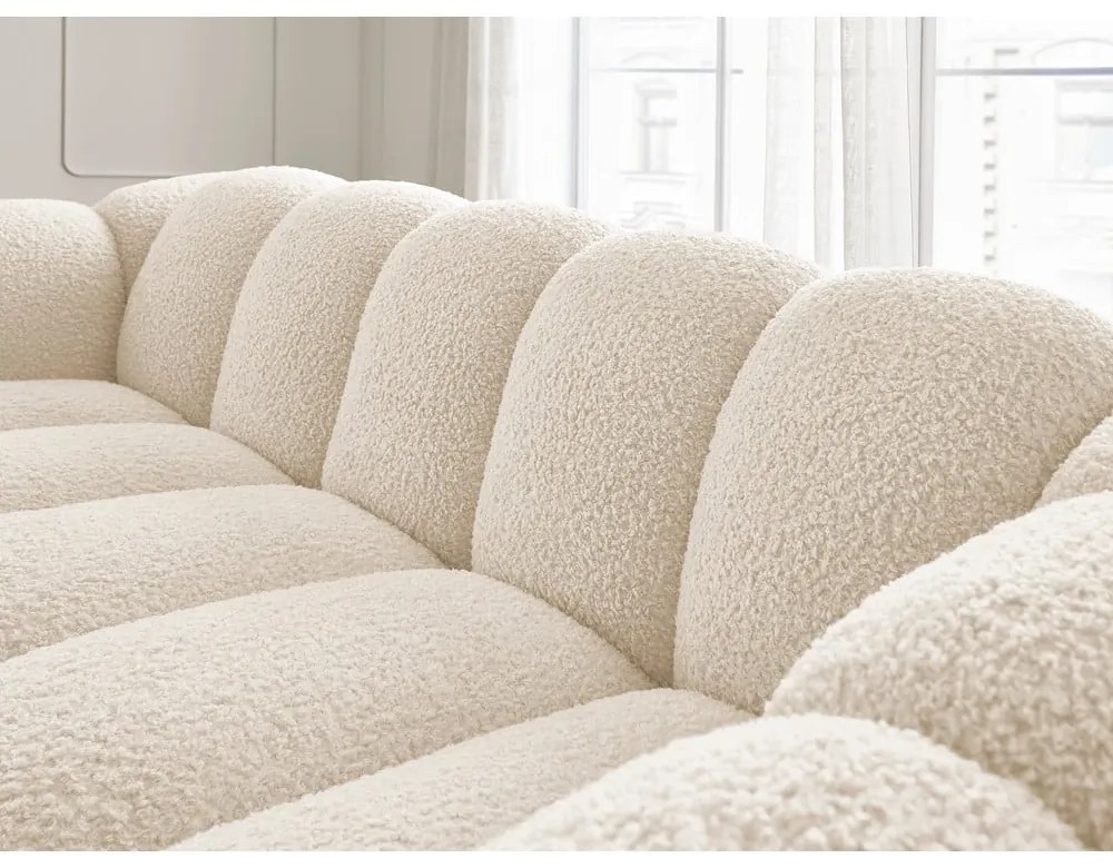 Бежов диван от прежда с примки от букле 232 cm Hippolyte – Bobochic Paris