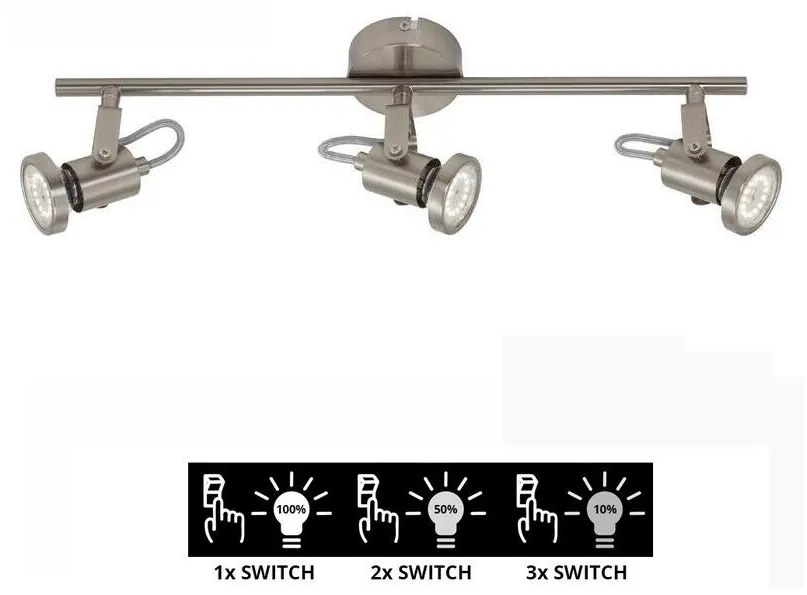 Briloner 2712-032 - LED димируема точкова светлина SEMPLICE 3xGU10 / 5W / 230V