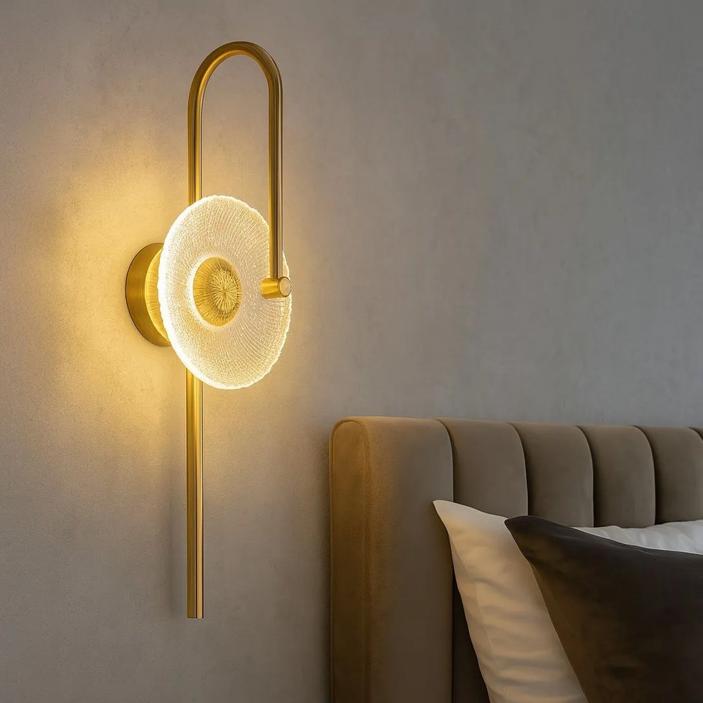 СТЕННА ЛАМПА LED LHJ072-W BRUSH GOLD